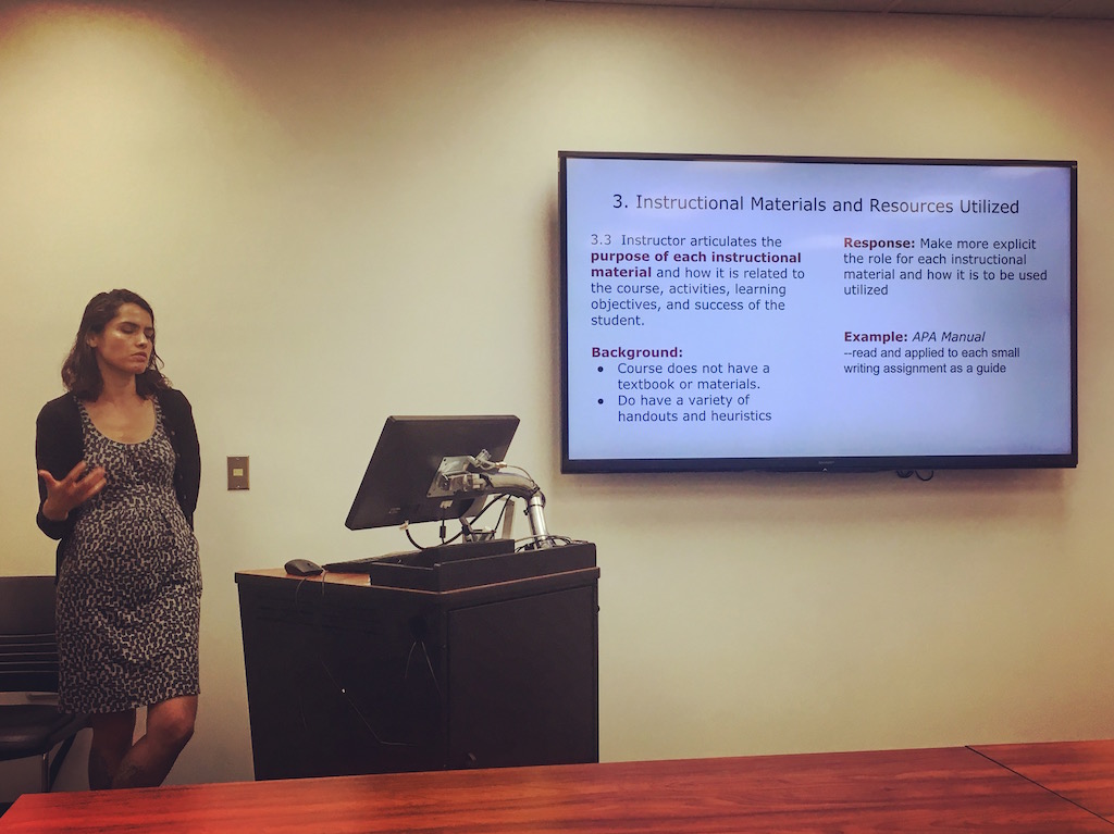 faculty member presenting the Core 24