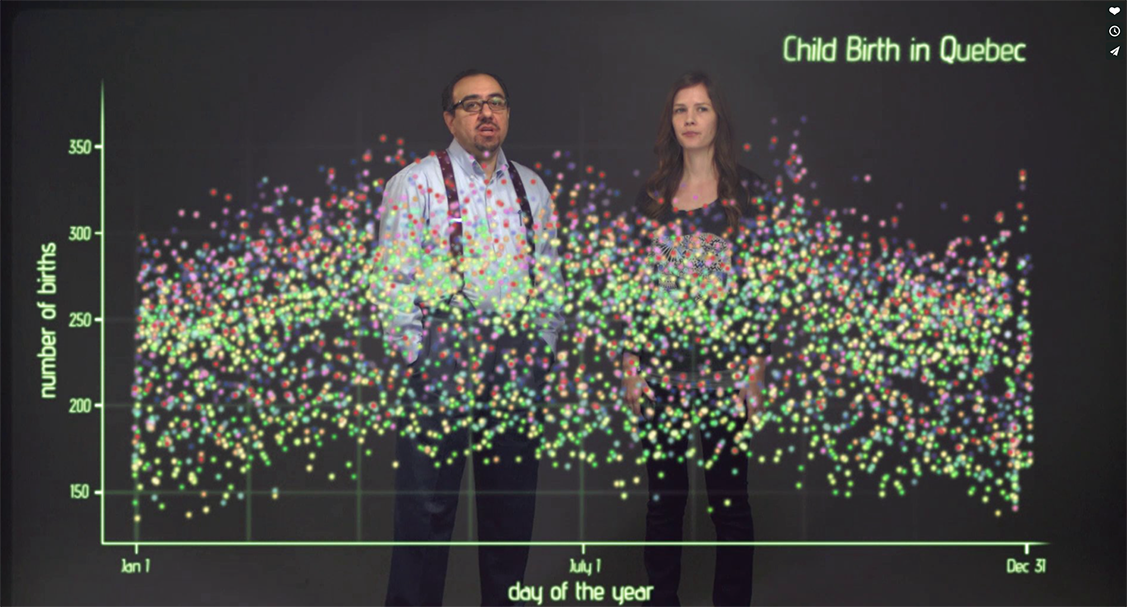  A scene from the video series 