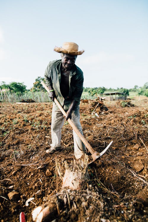 Photo of Man Standing While Holding Pickaxe