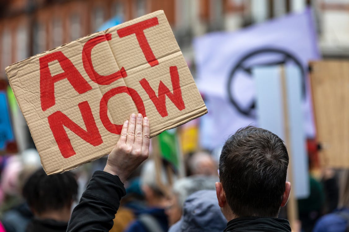 Act Now! Climate Change march, London, April 2022