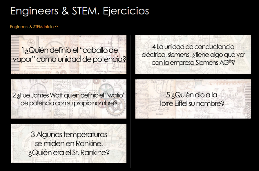 Engineers & STEM: Ejercicios
