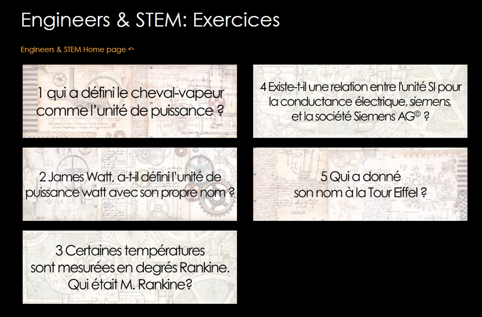 Engineers & STEM: Exercices