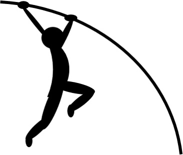 Dibujo de un saltador de pértiga