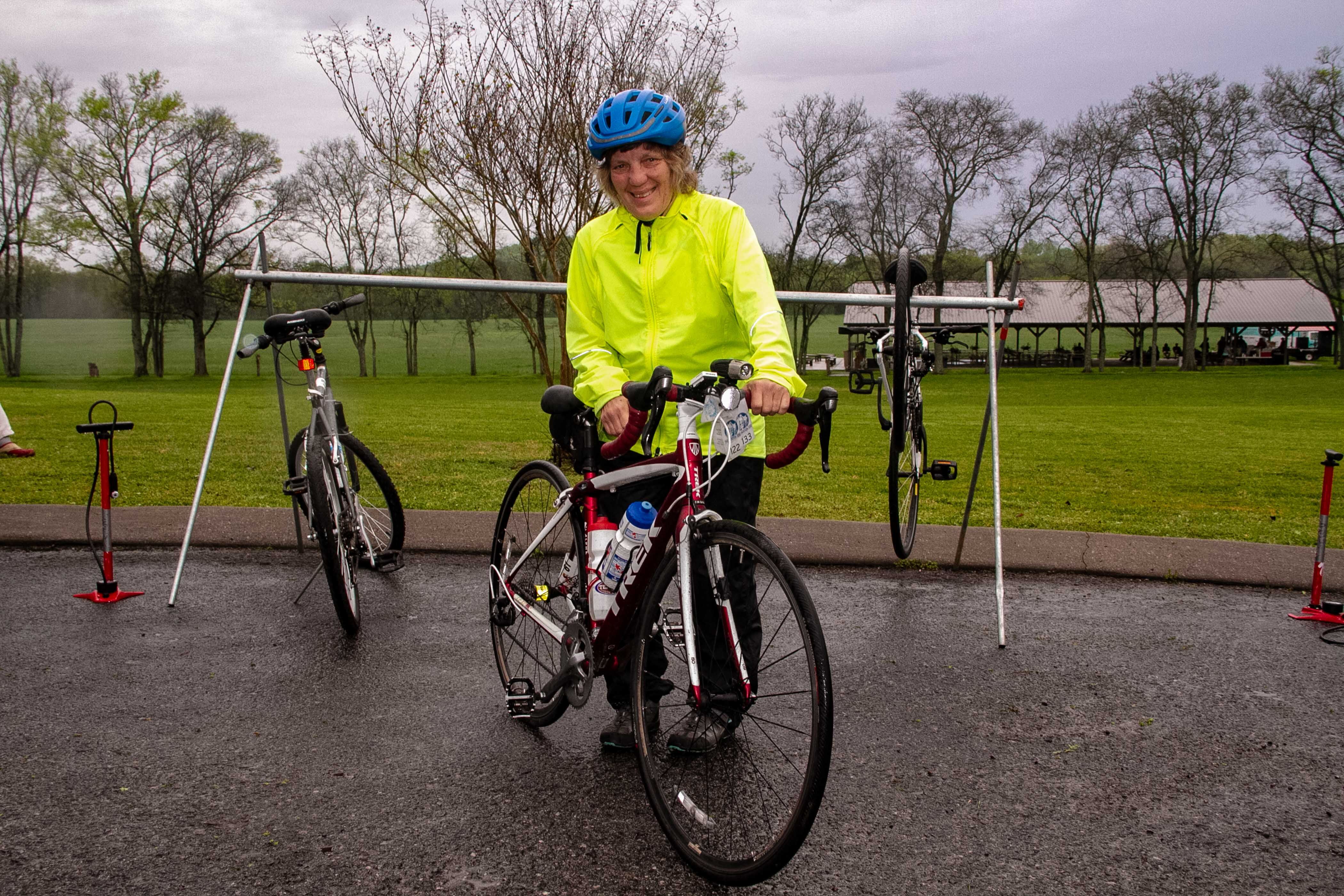 The biking librarian Sally Robertson