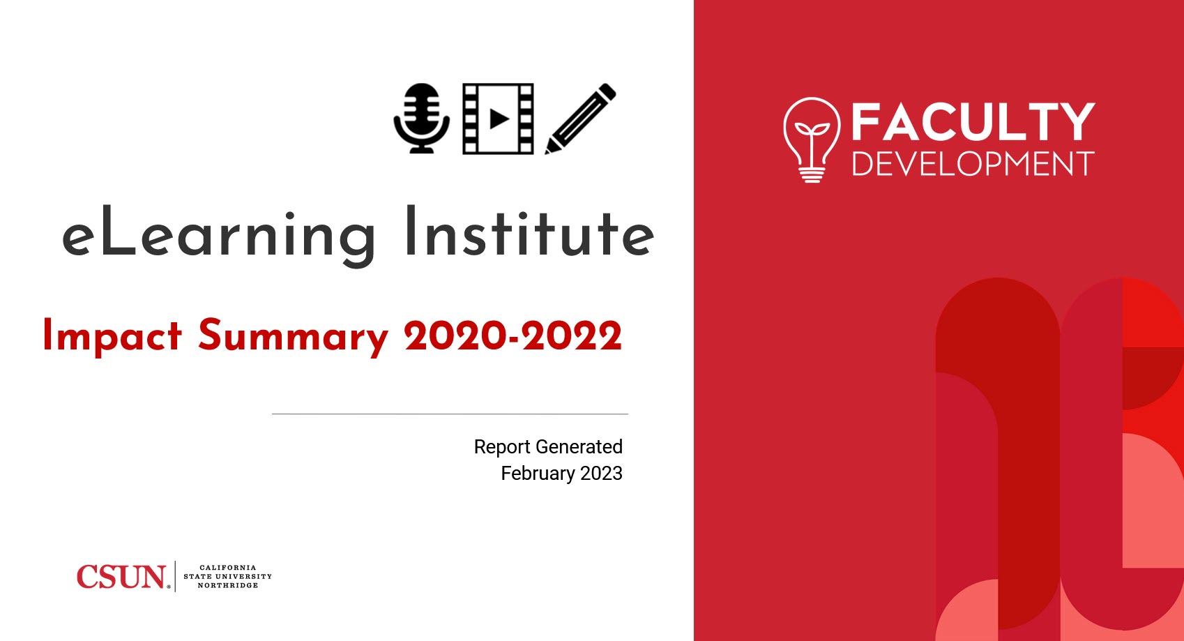 eLearning Institute slide with red background