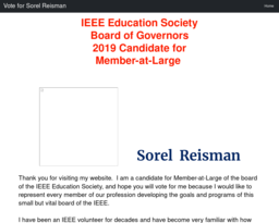 Vote for Sorel Reisman
