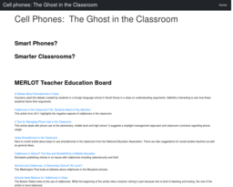 Cell phones: The Ghost in the Classroom