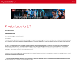 Physics Labs for LIT