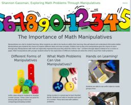 Shannon Gassman, Exploring Math Problems Through Manipulatives