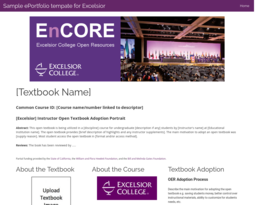 Sample ePortfolio tempate for Excelsior