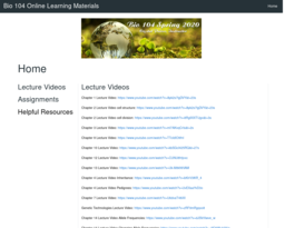 Bio 104 Online Learning Materials