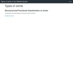 Types of Joints in the Skeletal System