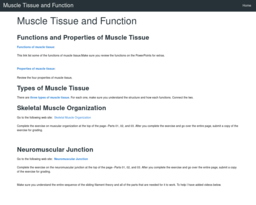 Muscle Tissue and Function