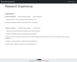 Research Experience