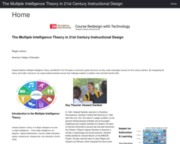 The Multiple Intelligence Theory in 21st Century Instructional Design