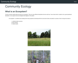 Community Ecology