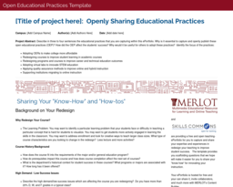 Open Educational Practices Template