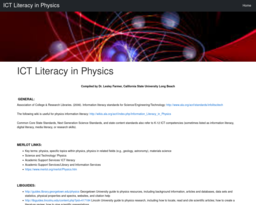 ICT Literacy in Physics