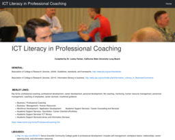 ICT Literacy in Professional Coaching