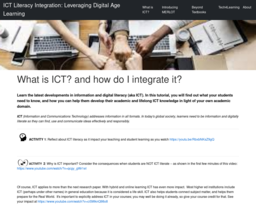 ICT Literacy Integration: Leveraging Digital Age Learning