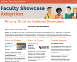 Martinez - FYS MicroEconomics