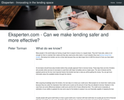 Eksperten - Innovating in the lending space
