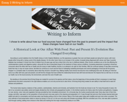Essay 3 Writing to Inform