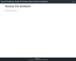 Nurse Practitioner Student's Pocket Guide to Clinical Guidelines