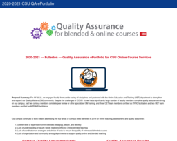 2020-2021 CSU QA ePortfolio