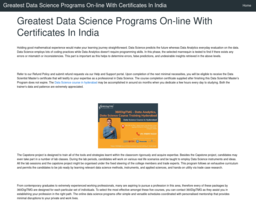 Greatest Data Science Programs On-line With Certificates In India