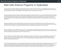 Best Data Science Programs In Hyderabad