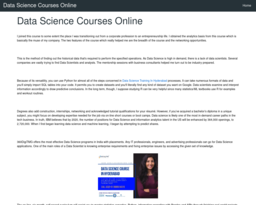 Data Science Courses Online