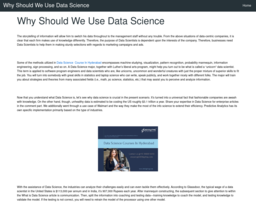 Why Should We Use Data Science