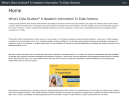 What's Data Science? A Newbie's Information To Data Science