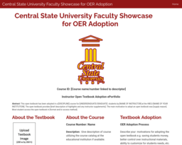 Central State University Faculty Showcase for OER Adoption
