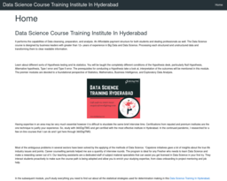 Data Science Course Training Institute In Hyderabad