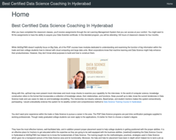 Best Certified Data Science Coaching In Hyderabad