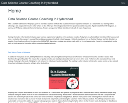 Data Science Course Coaching In Hyderabad