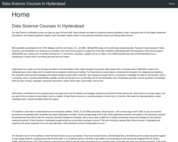 Data Science Courses In Hyderabad
