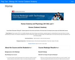 Paig Tran - Biology 361 Human Cadaver Anatomy