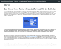 Data Science Course Training In Hyderabad Partnered With IBM Certification