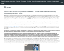 Data Science Coaching Course, Greatest On-line Data Science Coaching Institute Hyderabad, India