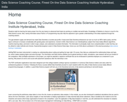 Data Science Coaching Course, Finest On-line Data Science Coaching Institute Hyderabad, India