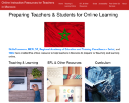 Online Instruction Resources for Teachers in Morocco