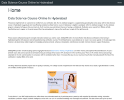 Data Science Course Online In Hyderabad