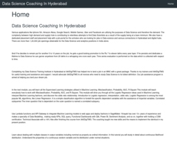 Data Science Coaching In Hyderabad
