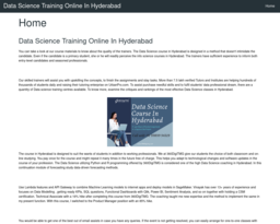Data Science Training Online In Hyderabad
