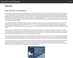 Data Science Certifications