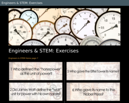 Engineers & STEM: Exercises