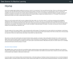 Data Science Vs Machine Learning